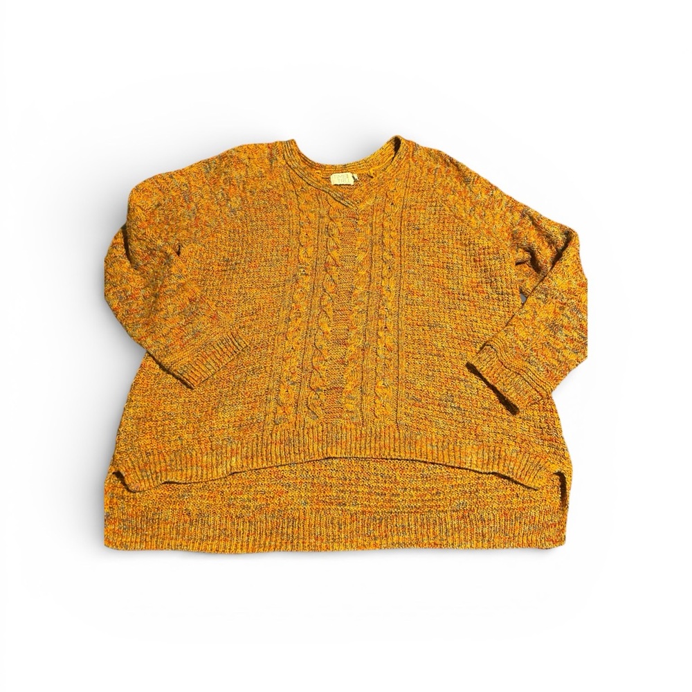 Time and Tru Women's Marigold Cable Knit Sweater XXXL - Picture 2 of 3